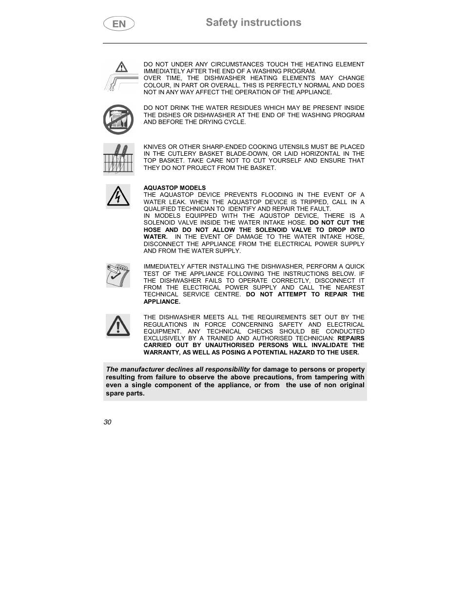 Safety instructions | Smeg STA6047 User Manual | Page 16 / 37