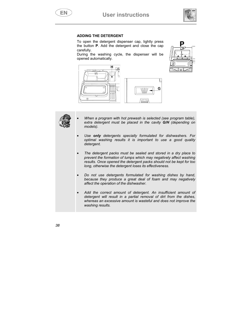 User instructions | Smeg STA6047 User Manual | Page 24 / 37