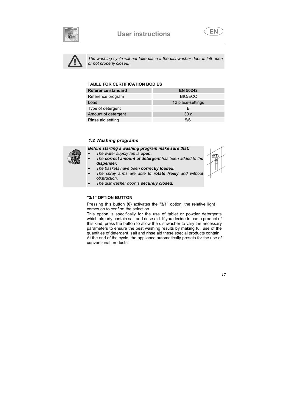User instructions | Smeg STA6047 User Manual | Page 6 / 37