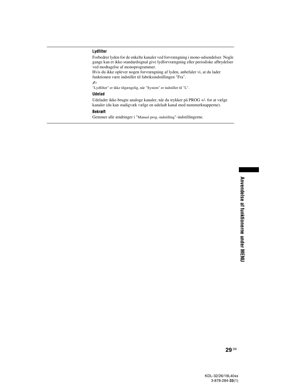 Sony KDL-19L4000 User Manual | Page 29 / 255