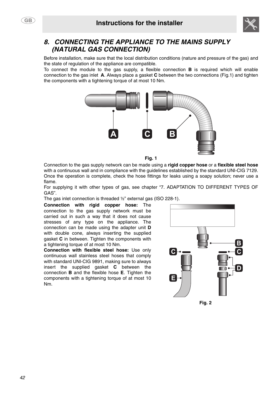 Instructions for the installer | Smeg MC30RA User Manual | Page 16 / 24