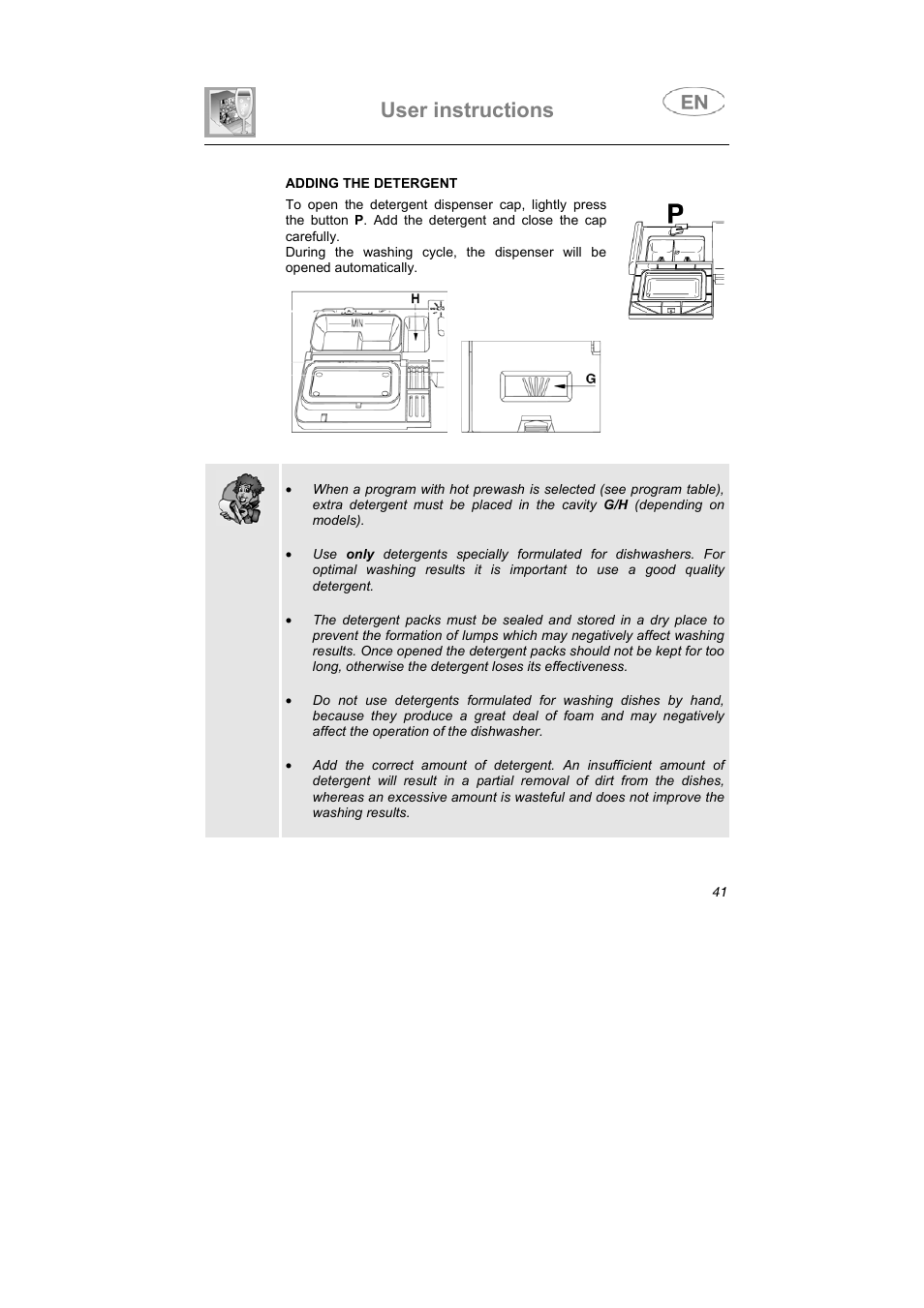 User instructions | Smeg KLVS50EB User Manual | Page 24 / 37