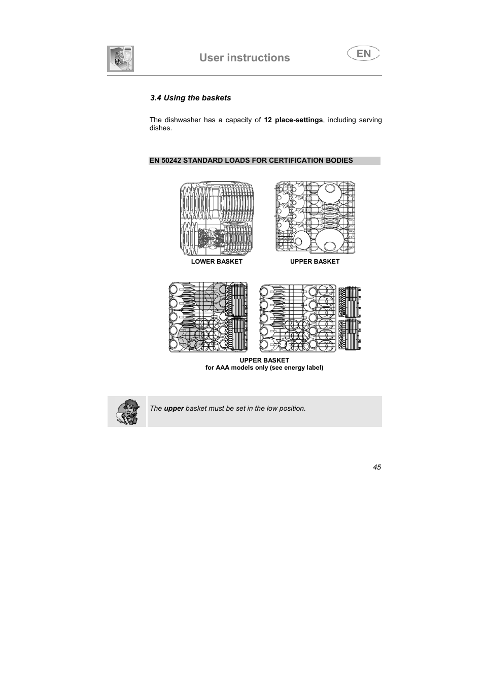 User instructions | Smeg KLVS50EB User Manual | Page 28 / 37