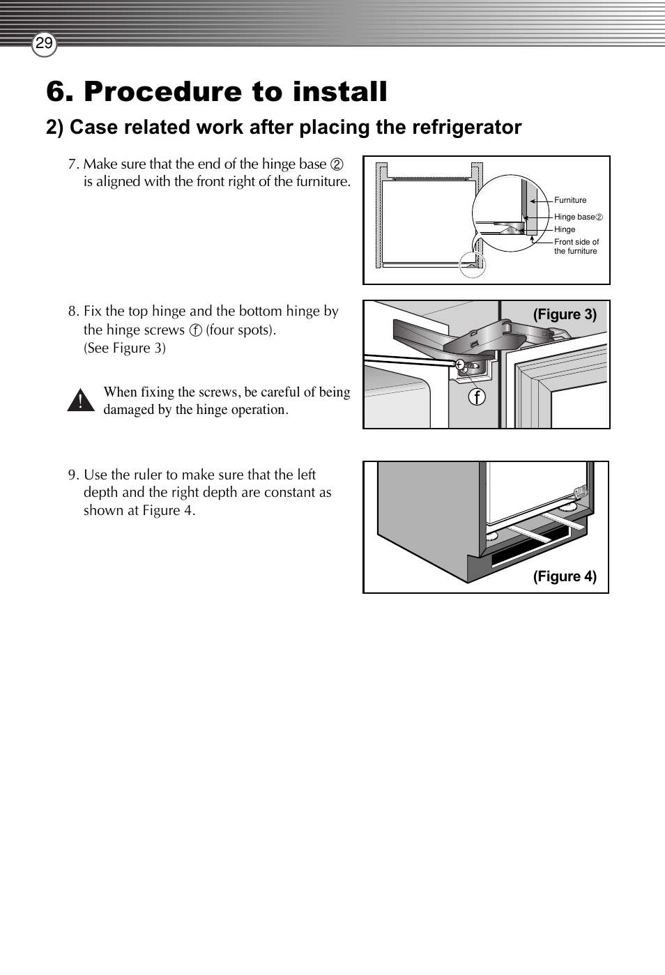Procedure to install | Smeg LB30AFNF User Manual | Page 12 / 51
