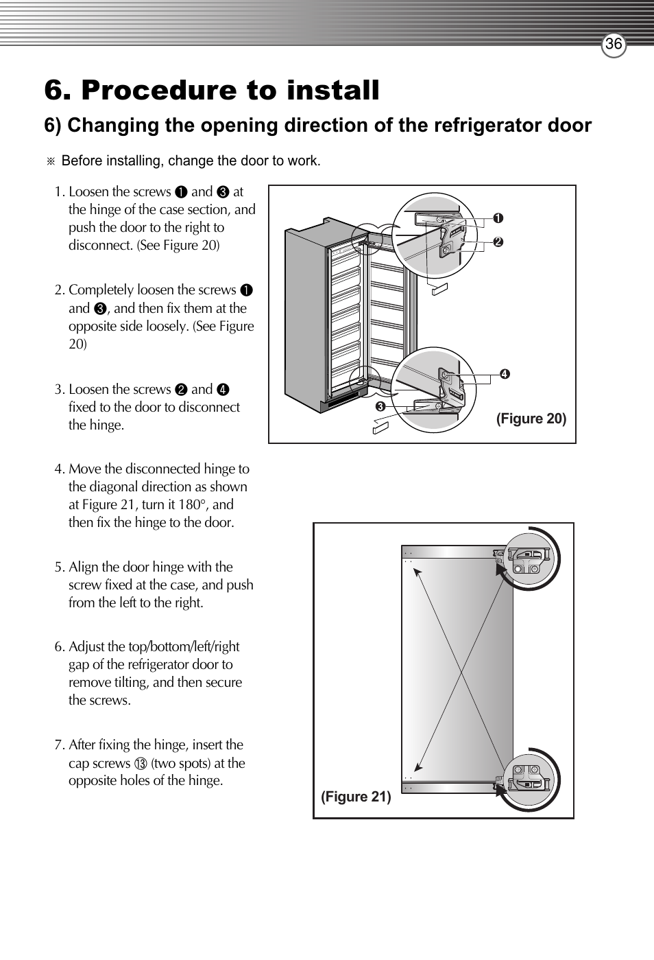 Procedure to install | Smeg LB30AFNF User Manual | Page 19 / 51