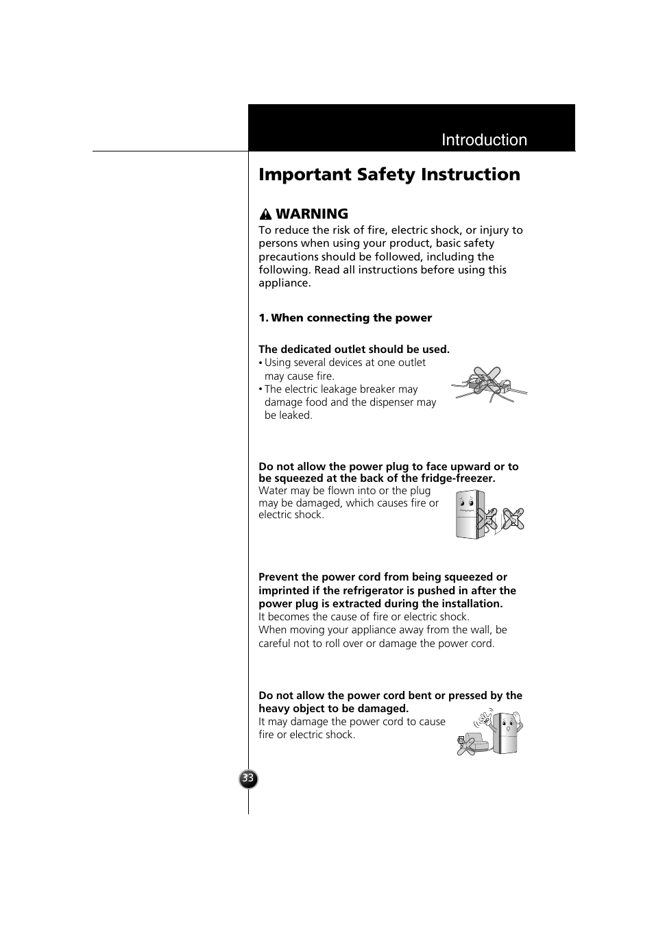 Important safety instruction, Introduction | Smeg LB30AFNF User Manual | Page 25 / 51