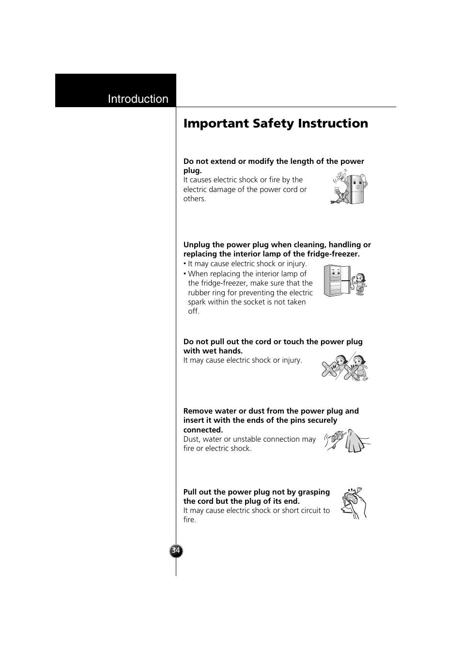 Important safety instruction, Introduction | Smeg LB30AFNF User Manual | Page 26 / 51