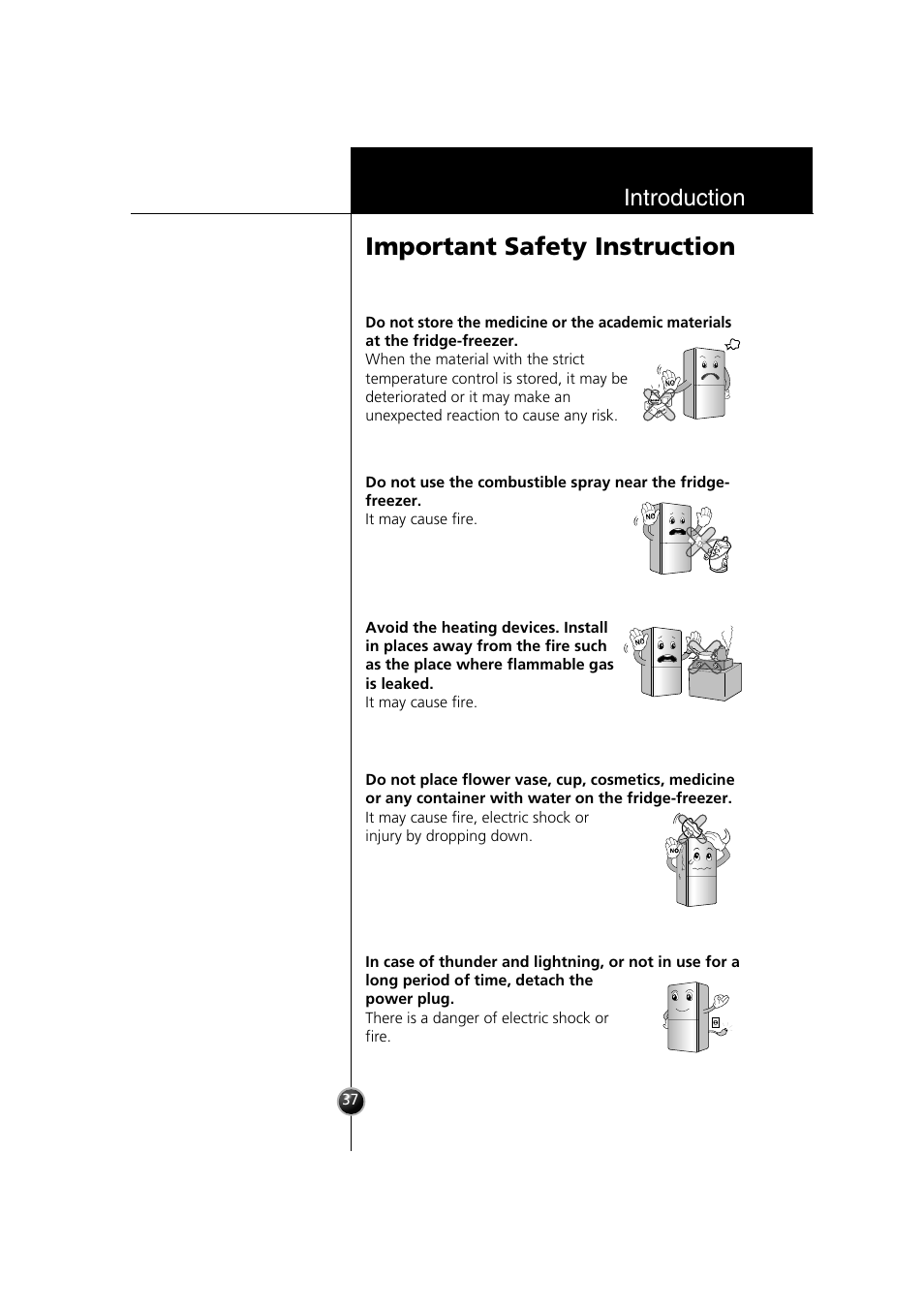 Important safety instruction, Introduction | Smeg LB30AFNF User Manual | Page 29 / 51