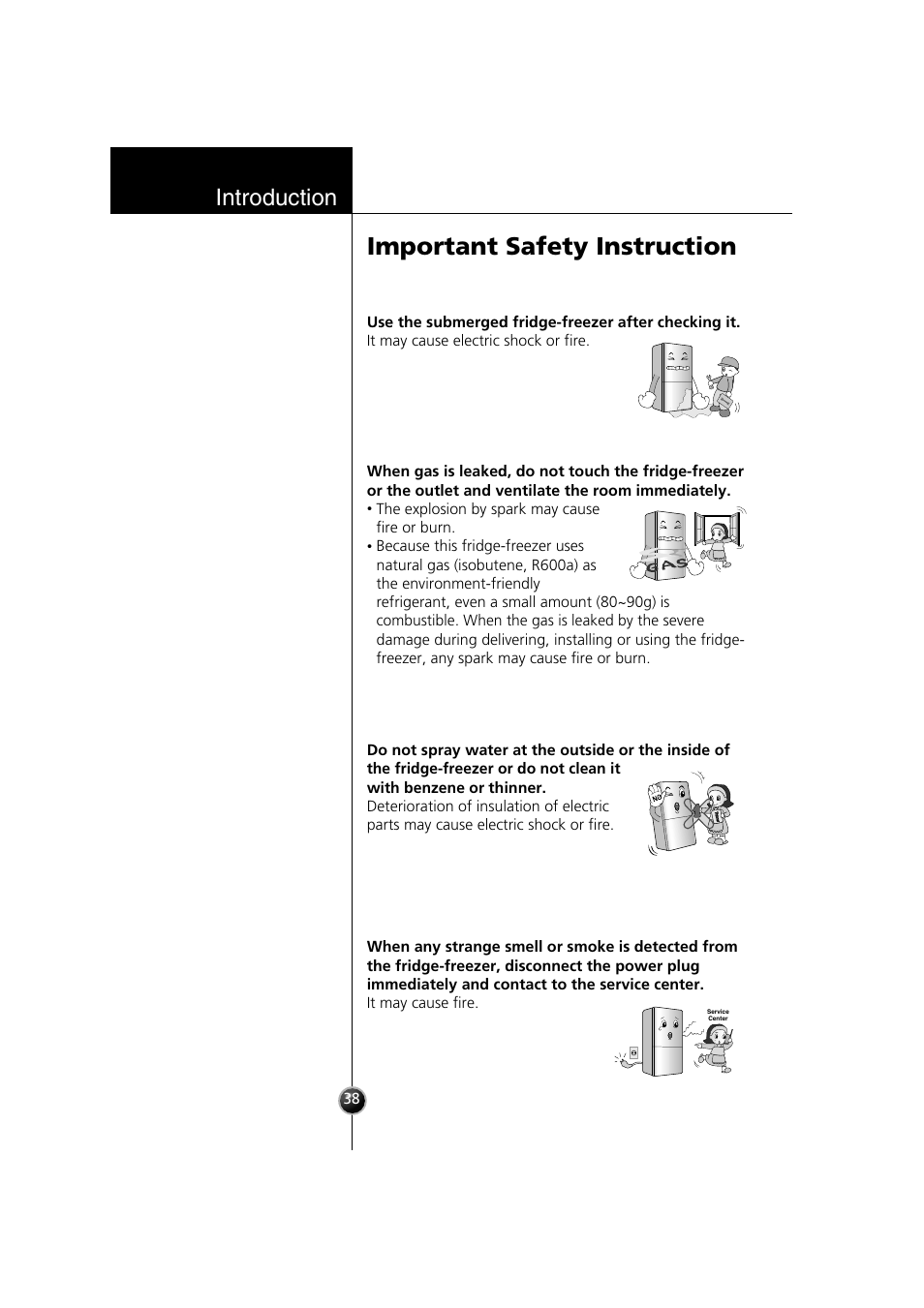 Important safety instruction, Introduction | Smeg LB30AFNF User Manual | Page 30 / 51