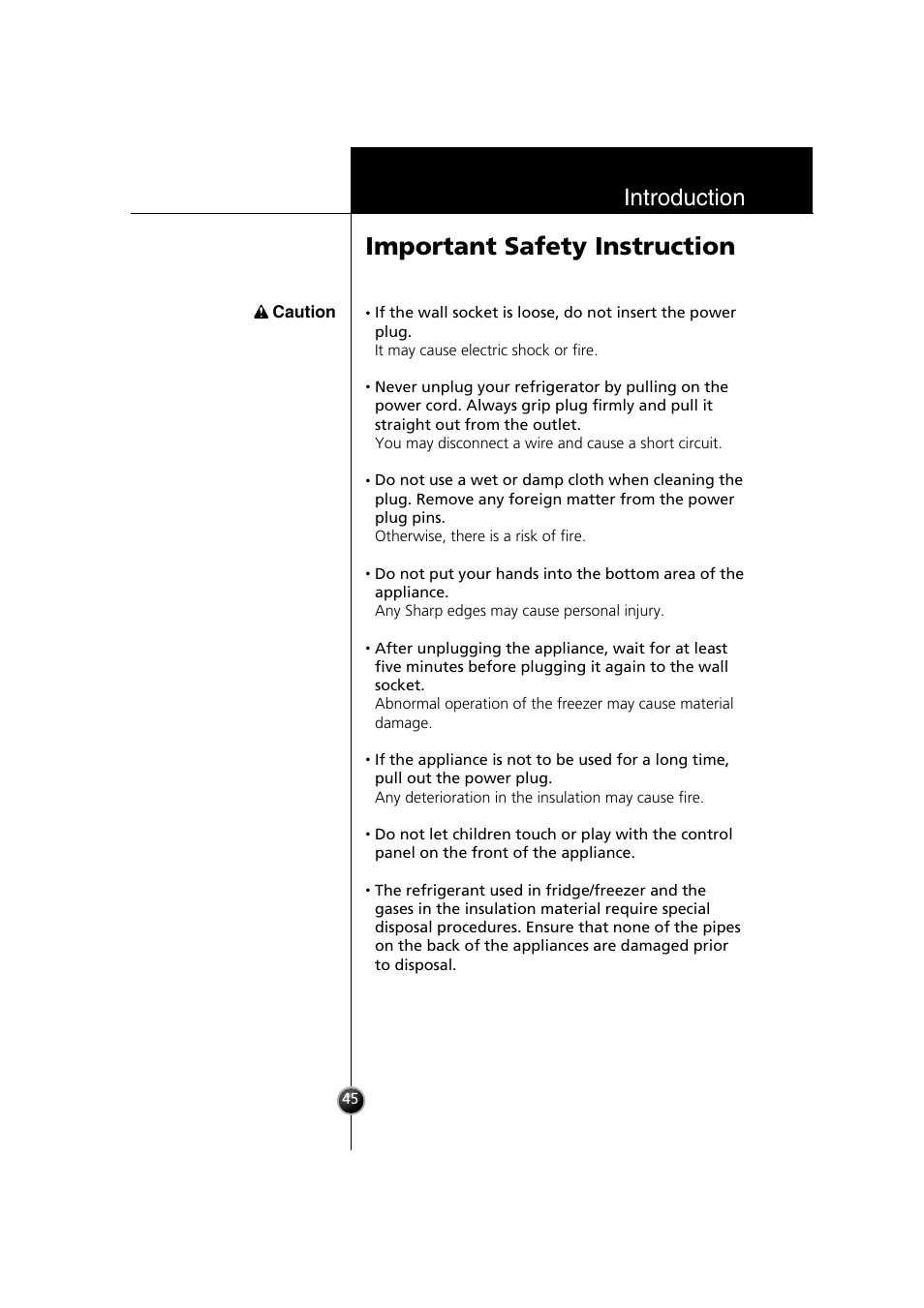 Important safety instruction, Introduction | Smeg LB30AFNF User Manual | Page 37 / 51