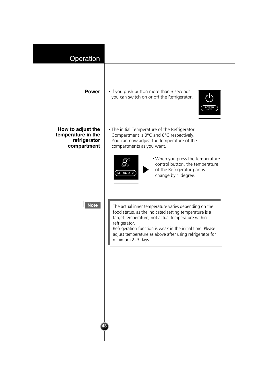 Operation | Smeg LB30AFNF User Manual | Page 40 / 51