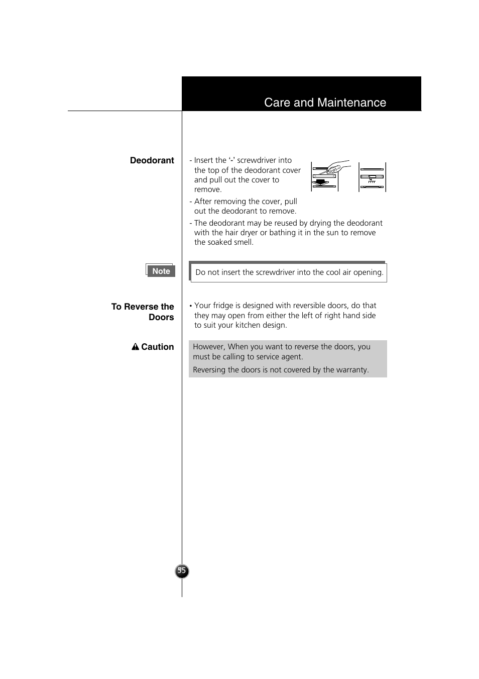 Care and maintenance | Smeg LB30AFNF User Manual | Page 47 / 51