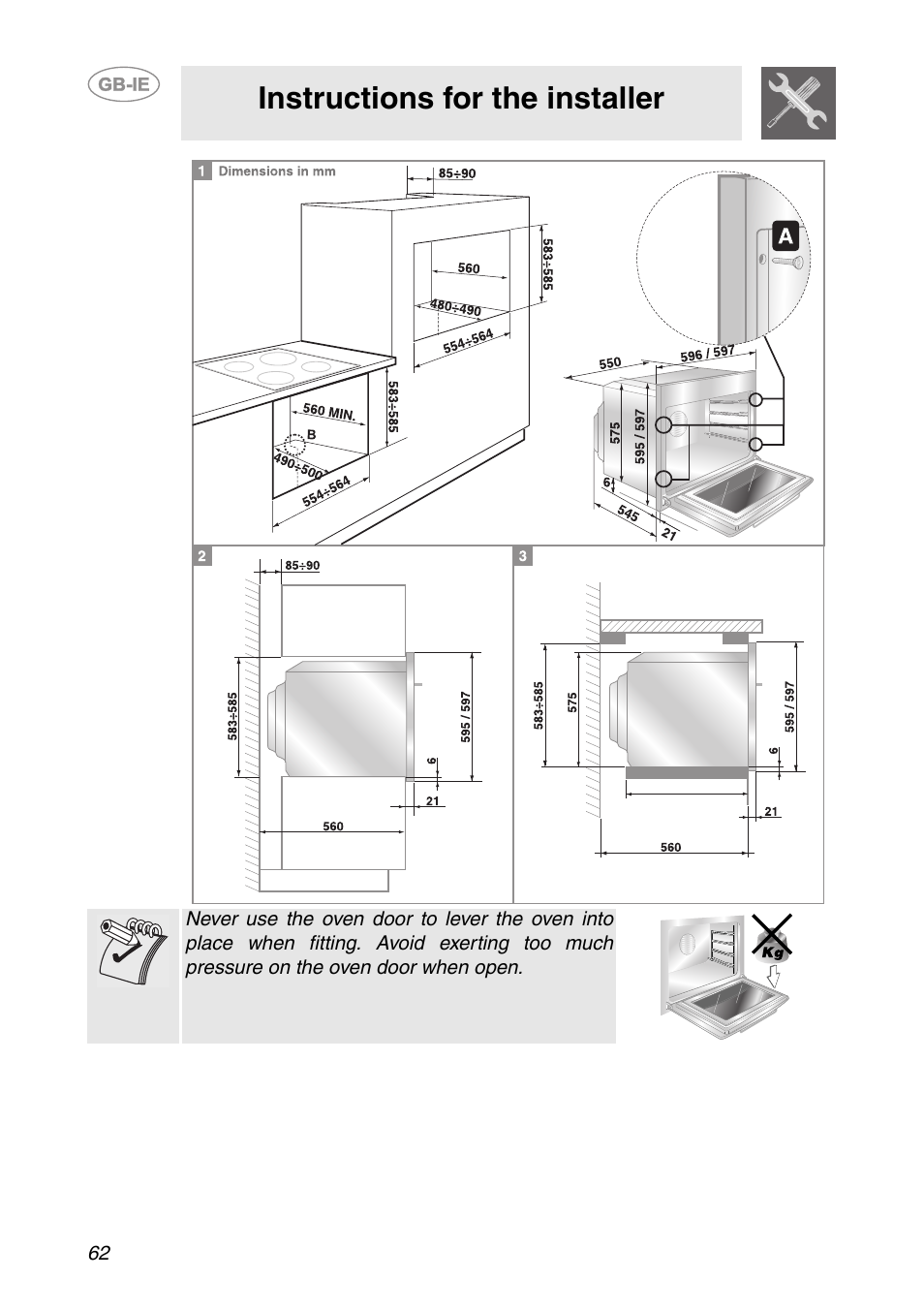 Instructions for the installer | Smeg FP131B1 User Manual | Page 30 / 30