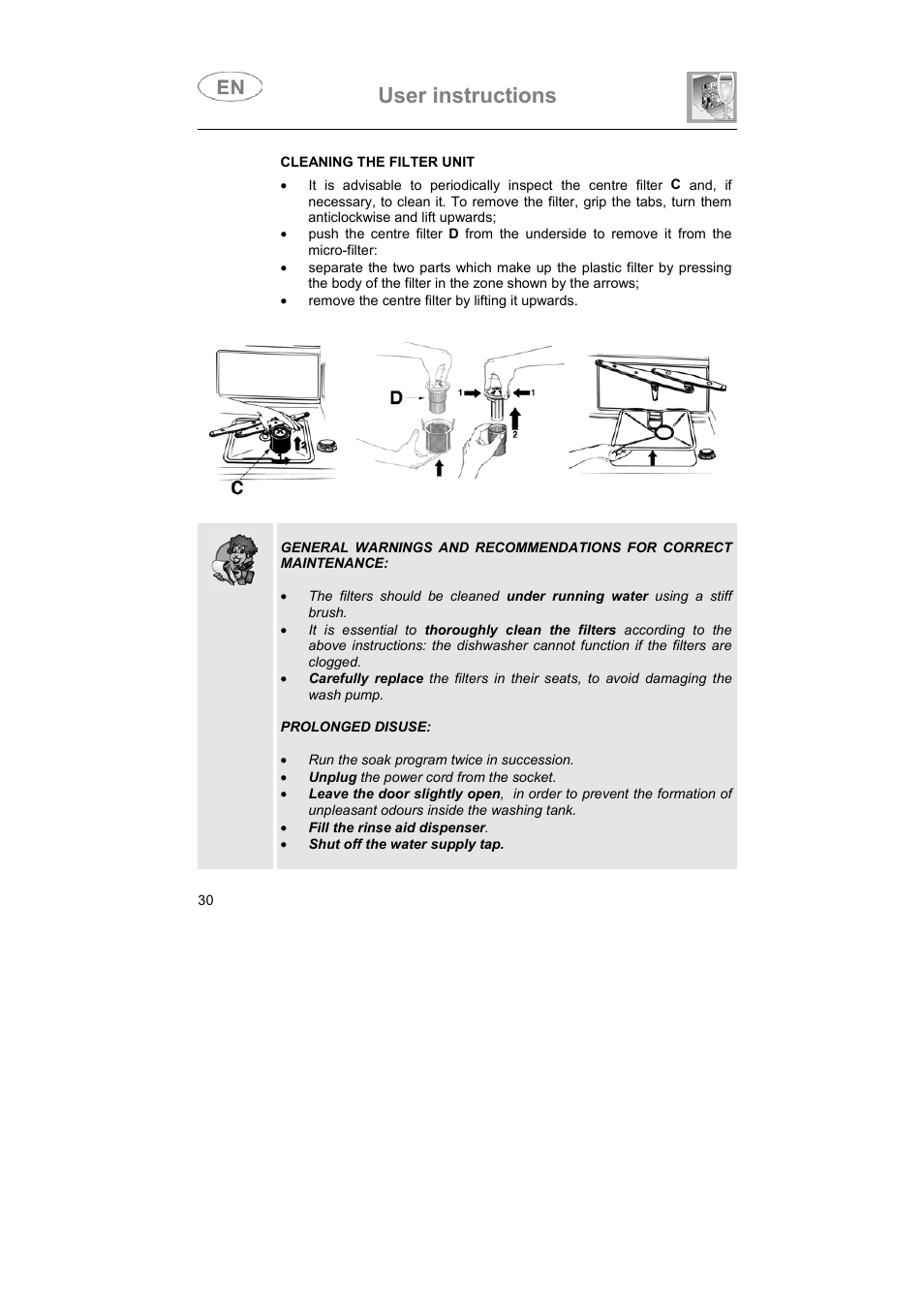 User instructions | Smeg ST693-1 User Manual | Page 29 / 34