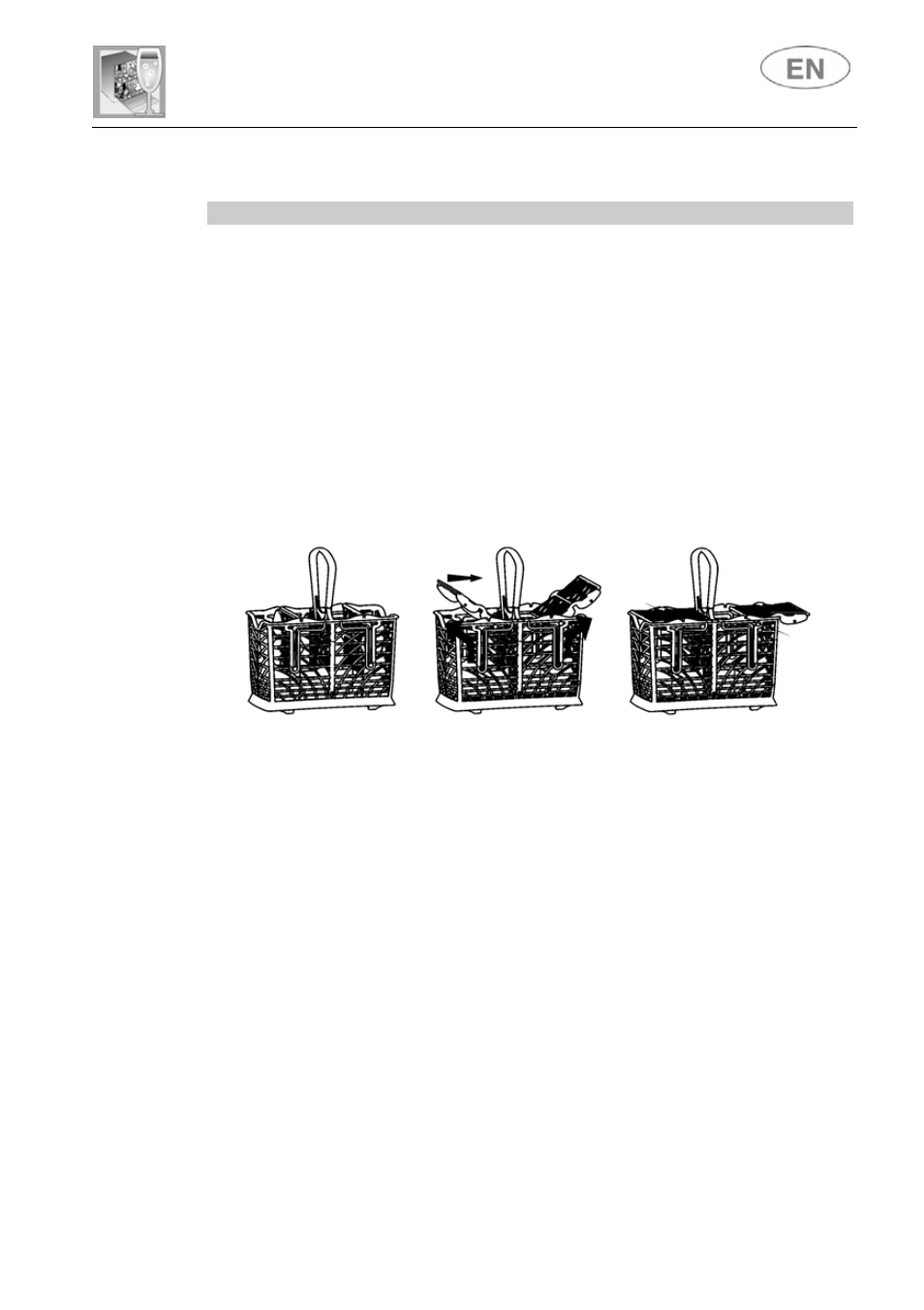 User instructions, Cutlery basket | Smeg LSA6245B User Manual | Page 24 / 35