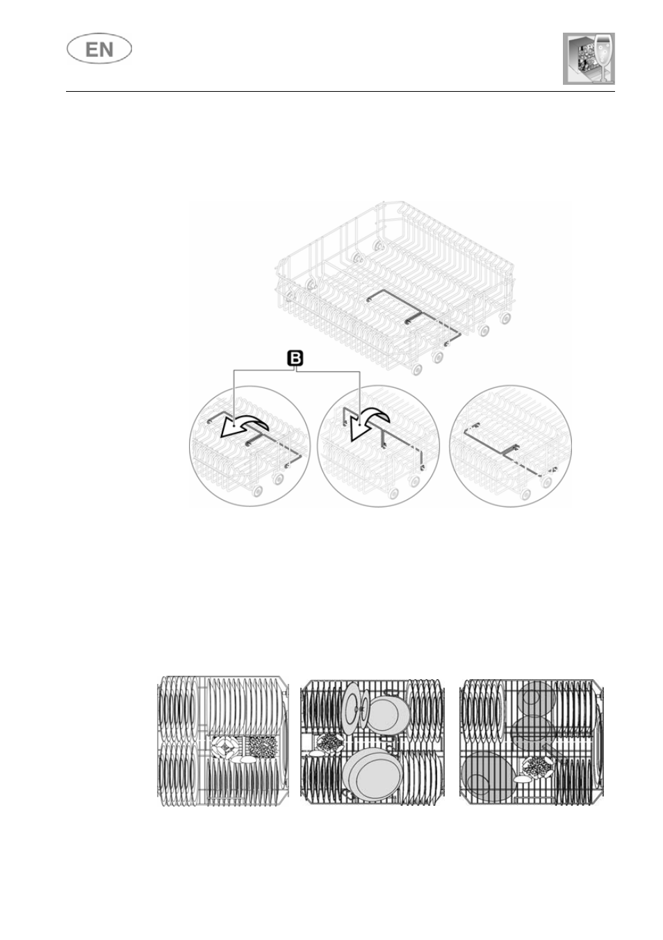 User instructions, Loading the lower basket | Smeg LSA14X7 User Manual | Page 27 / 40