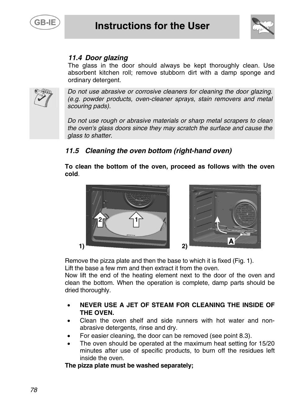Instructions for the user | Smeg A5-6 User Manual | Page 36 / 39