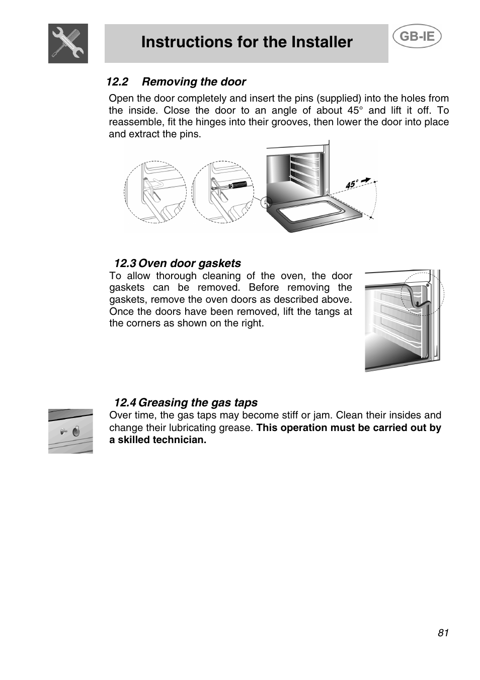 Instructions for the installer | Smeg A5-6 User Manual | Page 39 / 39