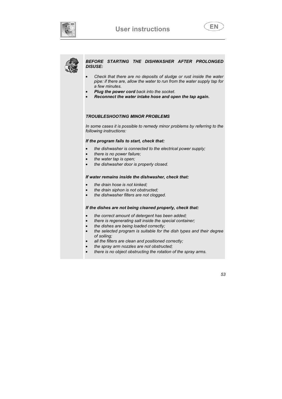 User instructions | Smeg IG40521X2 User Manual | Page 26 / 27