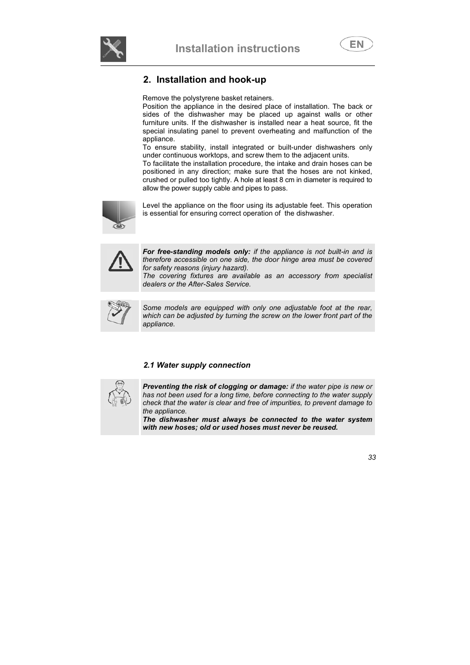 Installation instructions | Smeg IG40521X2 User Manual | Page 6 / 27