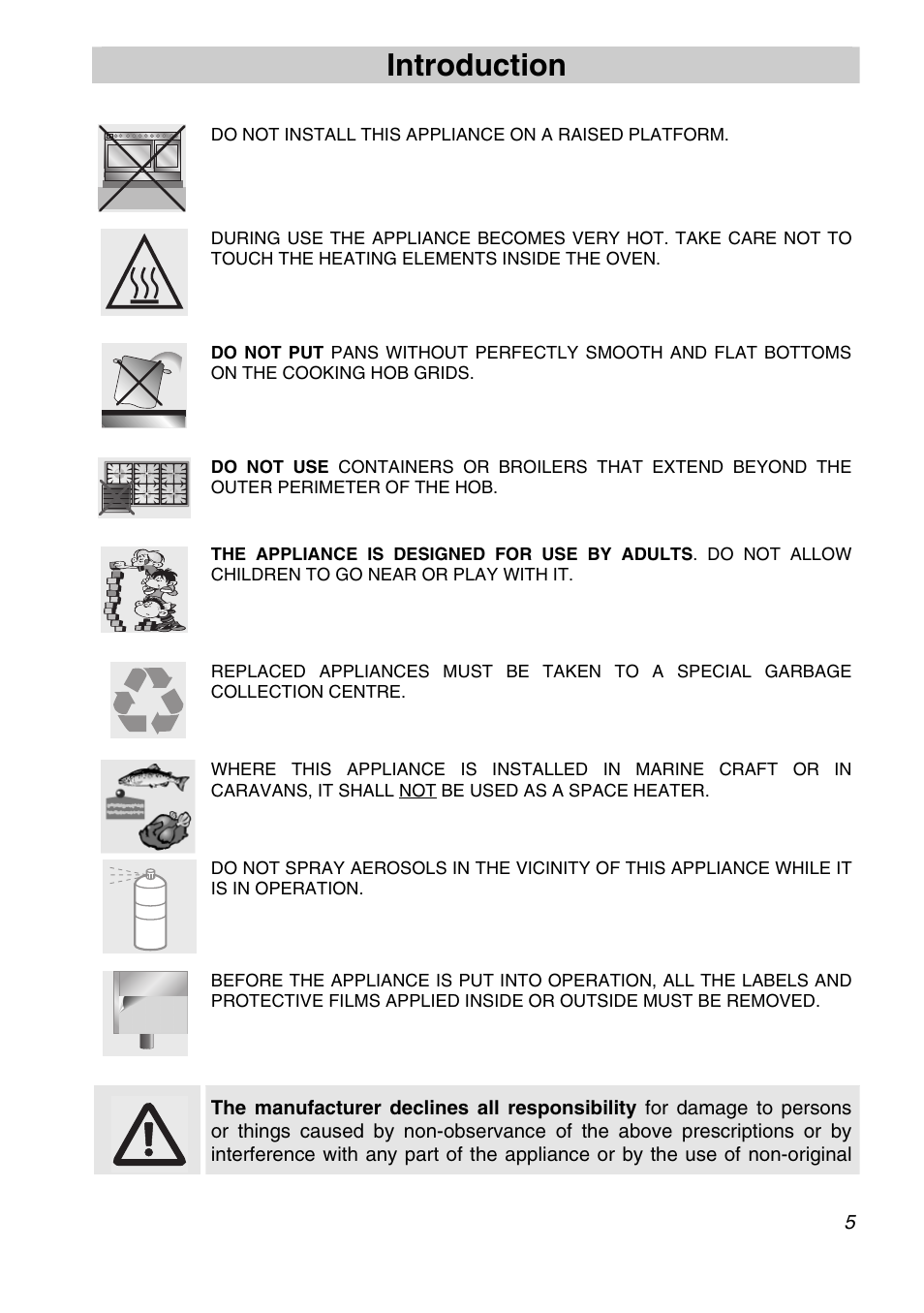 Introduction | Smeg A21X-5 User Manual | Page 3 / 38