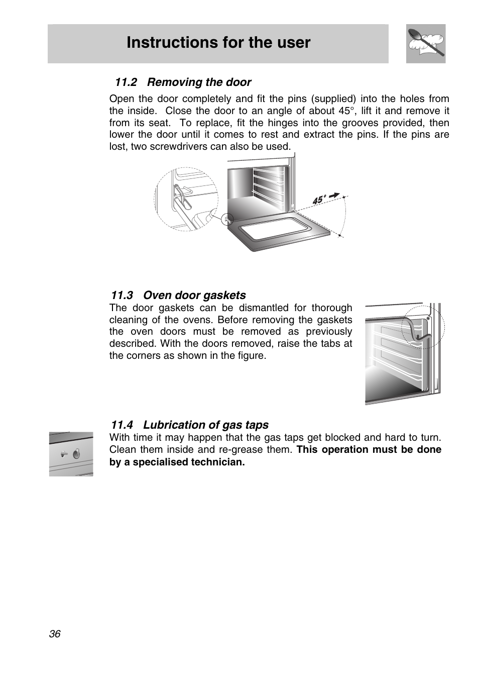 5 preventive maintenance, Problems and causes, Instructions for the user | Smeg A21X-5 User Manual | Page 34 / 38