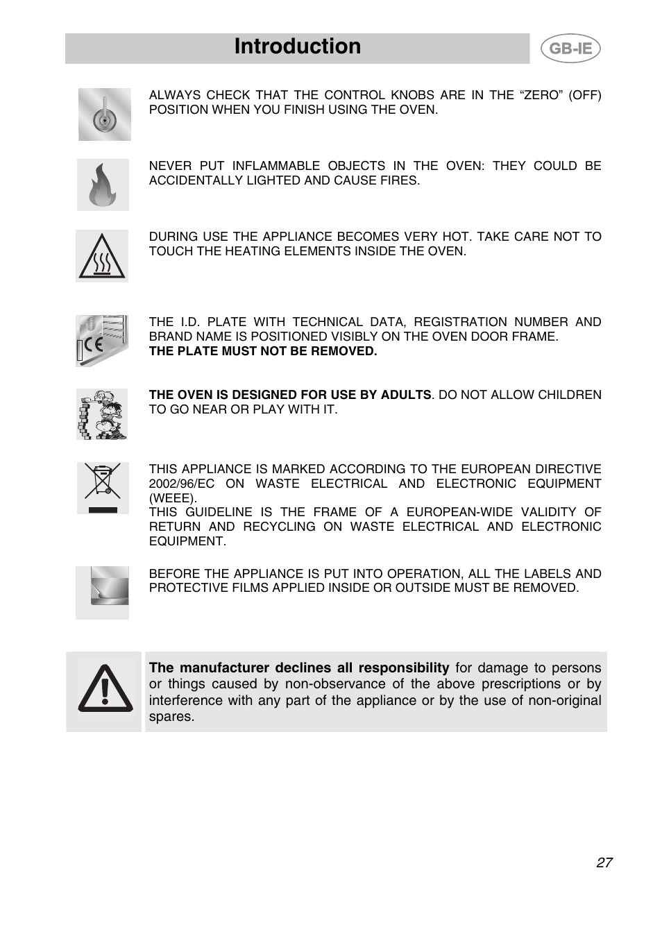 Introduction | Smeg S20XMF User Manual | Page 3 / 22