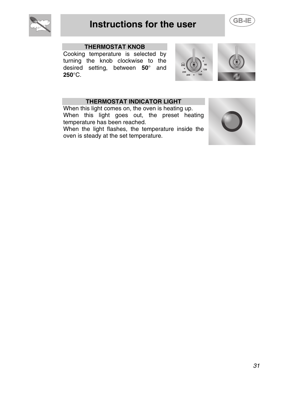 Instructions for the user | Smeg S20XMF User Manual | Page 7 / 22
