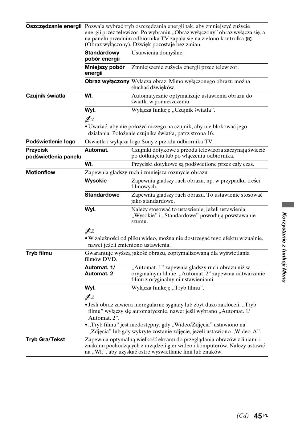 Sony KDL-40 Z4500 User Manual | Page 103 / 195