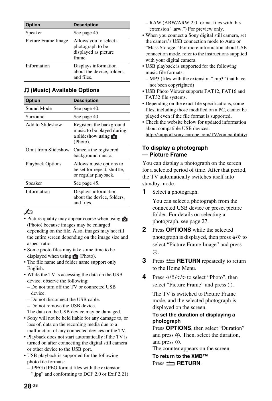 Sony KDL-40 Z4500 User Manual | Page 28 / 195