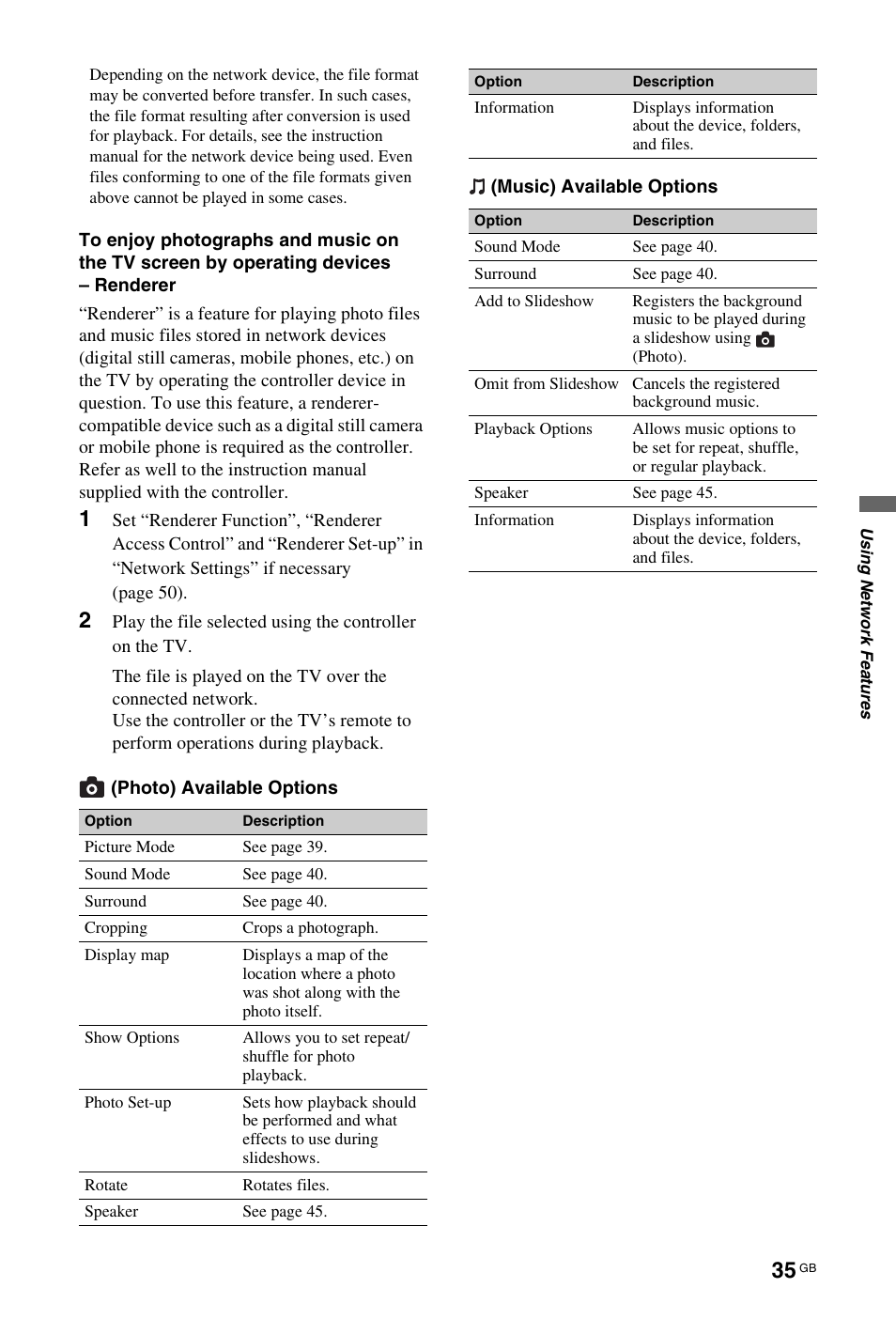 Sony KDL-40 Z4500 User Manual | Page 35 / 195