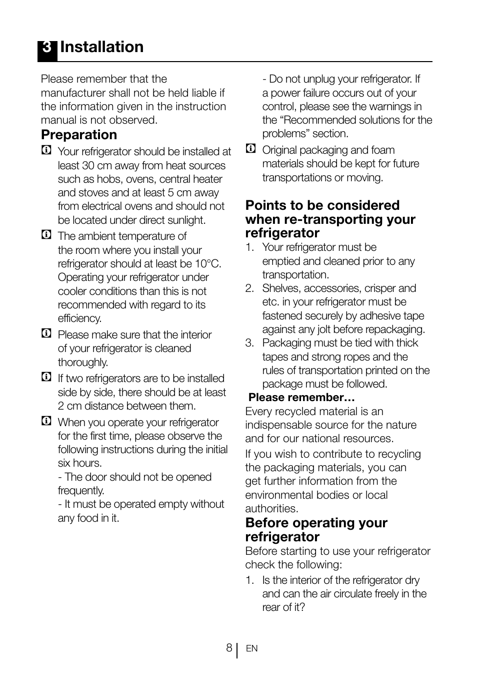 3installation | Smeg CV260PNF User Manual | Page 8 / 19