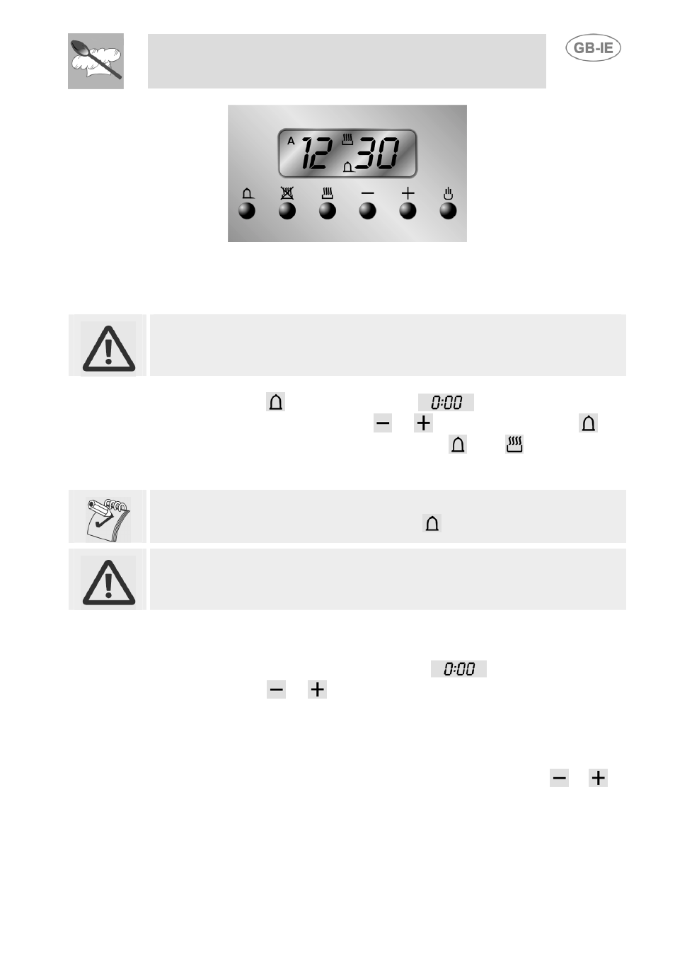 Minute-counter, Cancellation of set data, Changing the set data | Instructions for the user | Smeg SDK380X-5 User Manual | Page 12 / 27