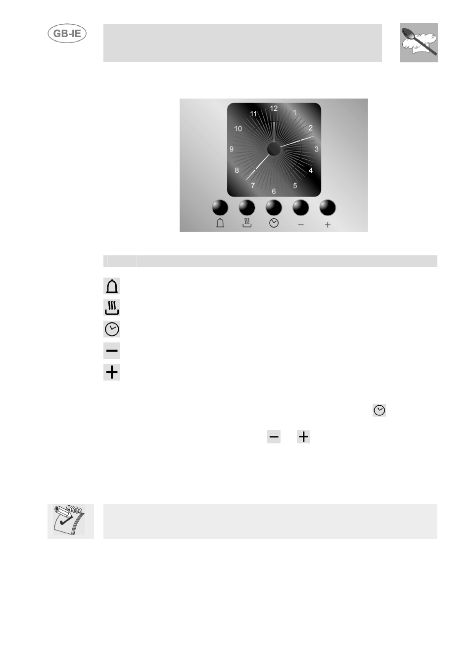 Electronic analogue clock (on some models only), Setting the time, Minute-minder | Instructions for the user, 3 electronic analogue clock (on some models only) | Smeg SDK380X-5 User Manual | Page 13 / 27