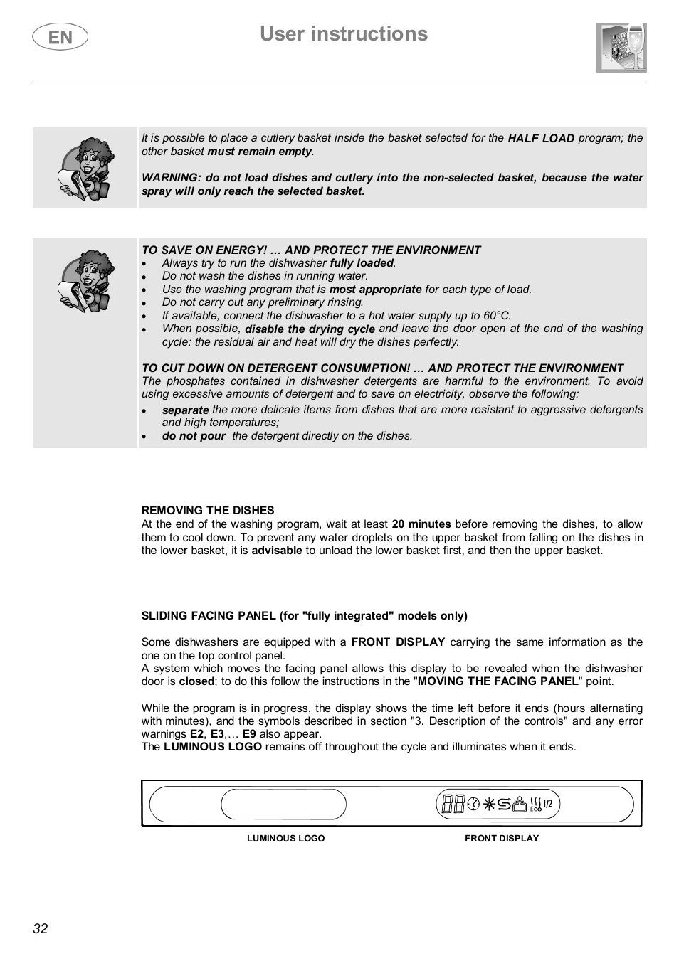 User instructions | Smeg BL1 User Manual | Page 11 / 29