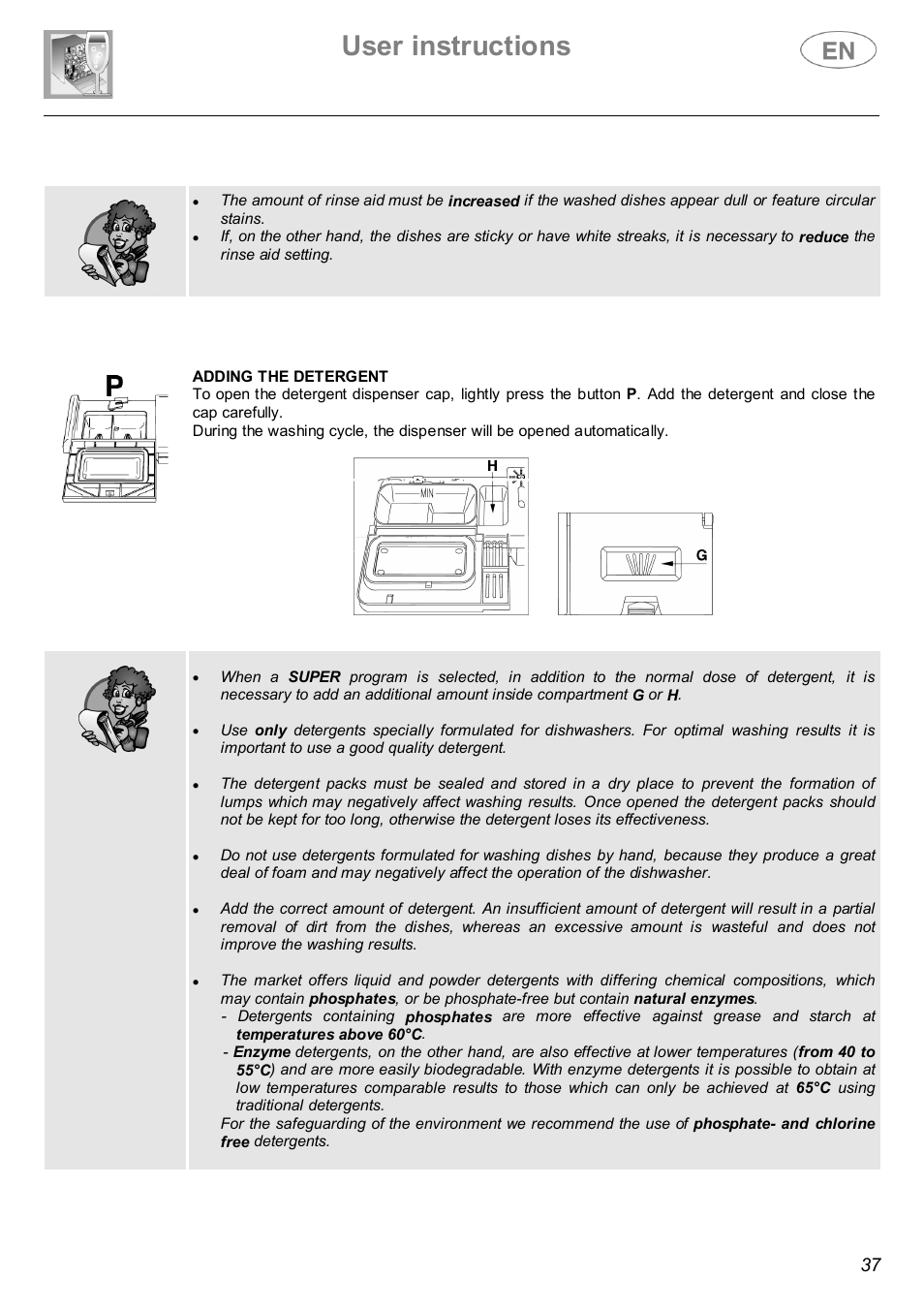 User instructions | Smeg BL1 User Manual | Page 16 / 29