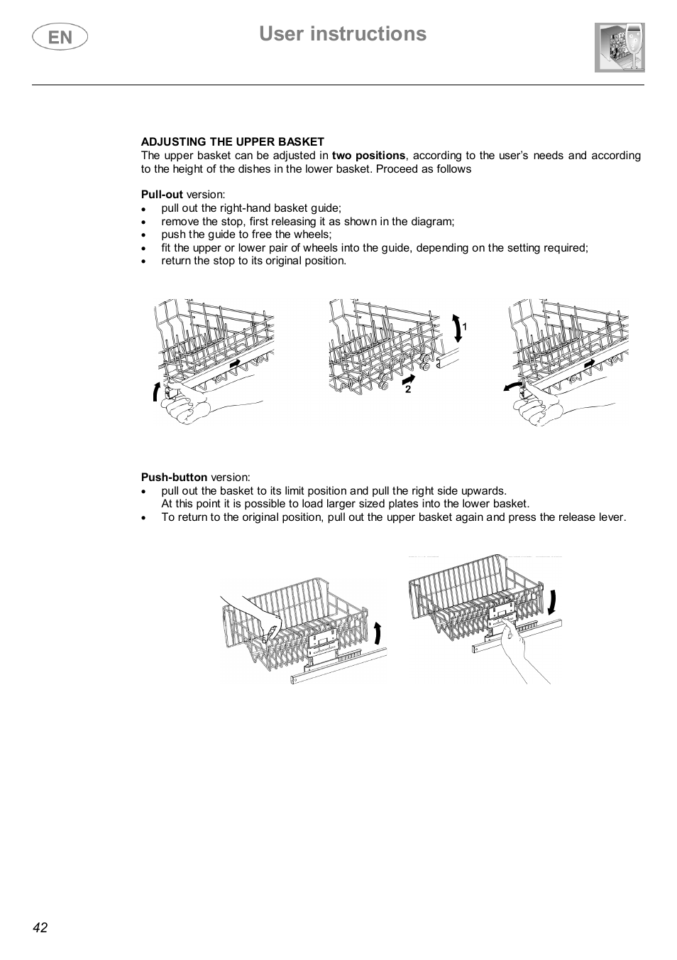 User instructions | Smeg BL1 User Manual | Page 21 / 29