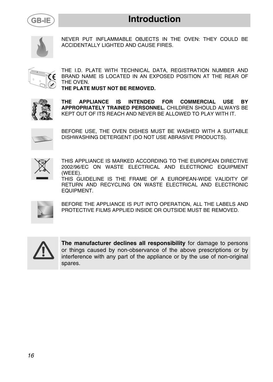 Introduction | Smeg ALFA161XK User Manual | Page 3 / 11