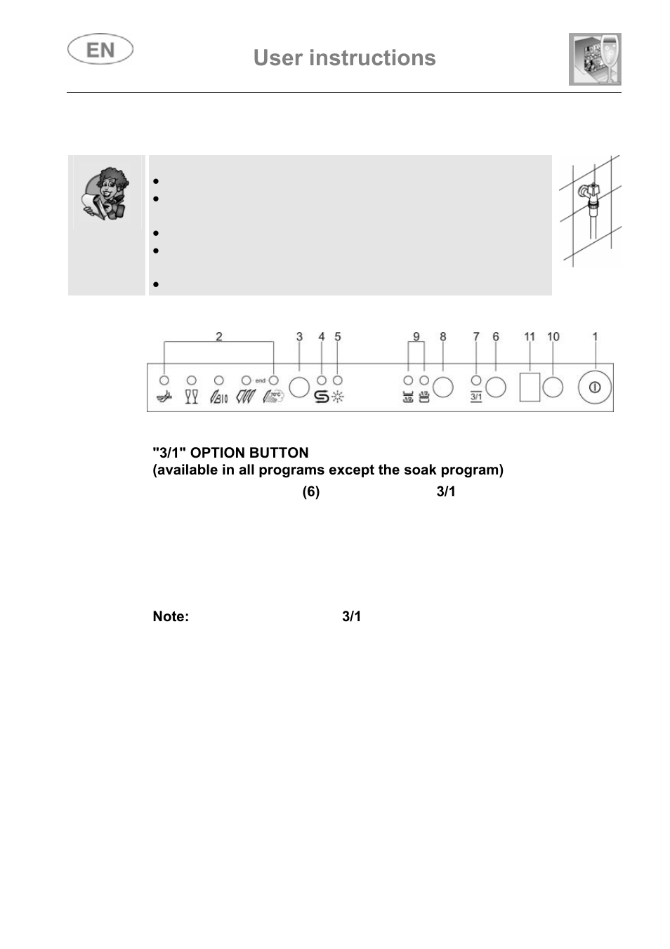 2 washing programs, User instructions | Smeg ST147 User Manual | Page 13 / 48