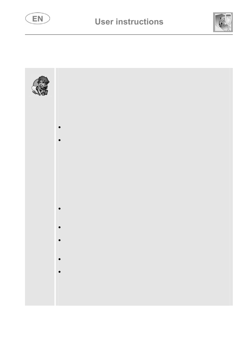 3 general warnings and recommendations, User instructions | Smeg ST147 User Manual | Page 23 / 48