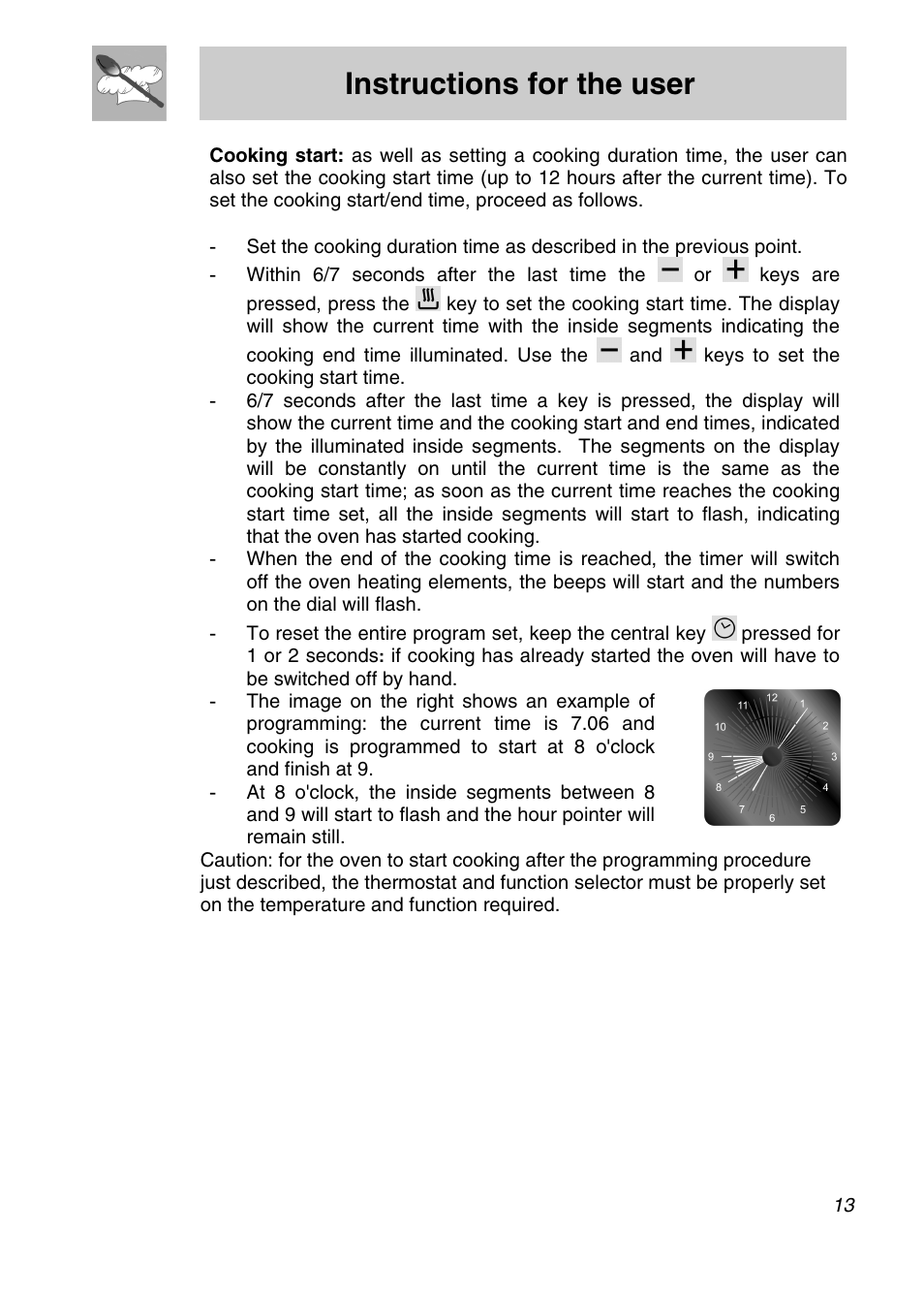 Instructions for the user | Smeg SA301X User Manual | Page 11 / 20