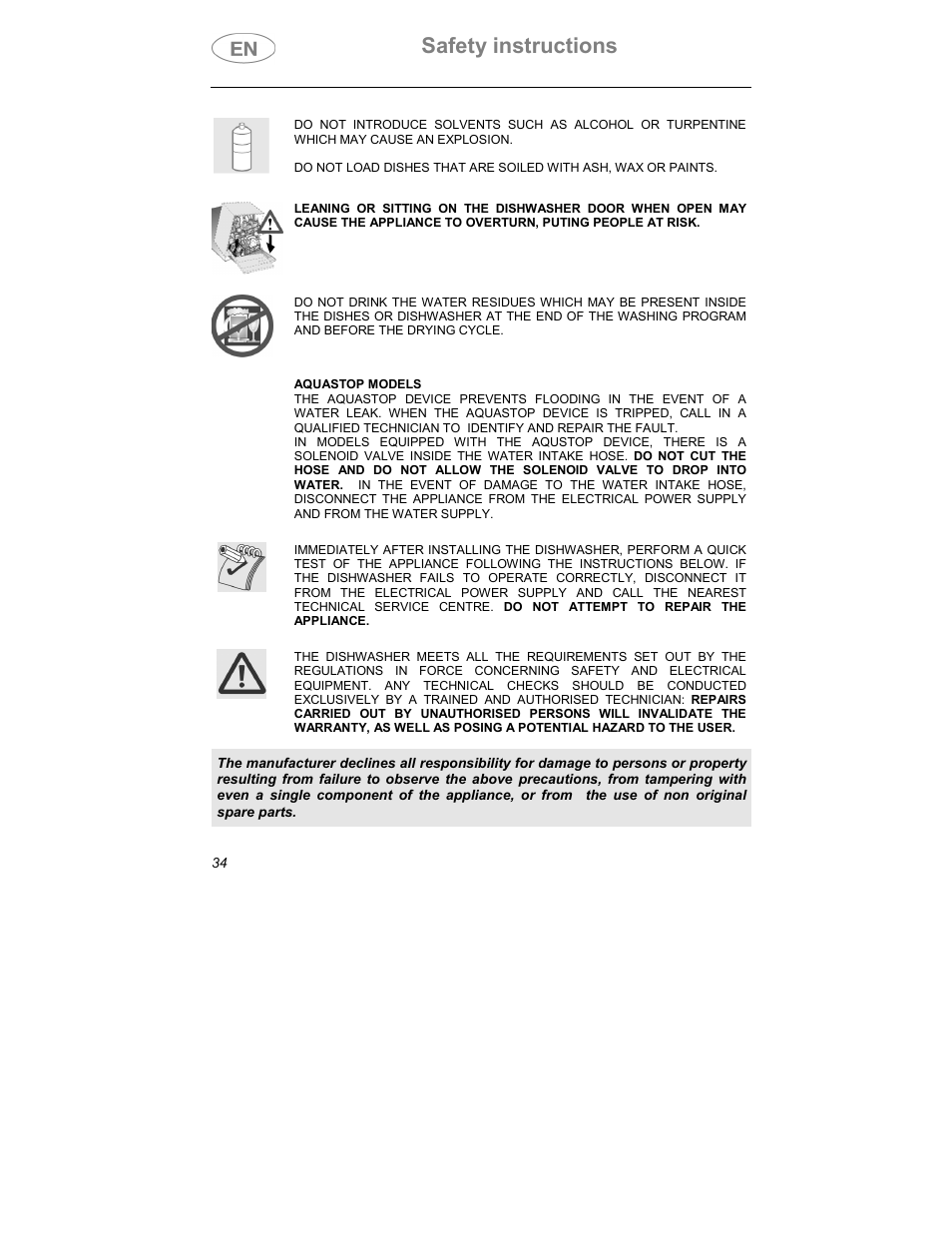 Safety instructions | Smeg DWI409C User Manual | Page 4 / 28