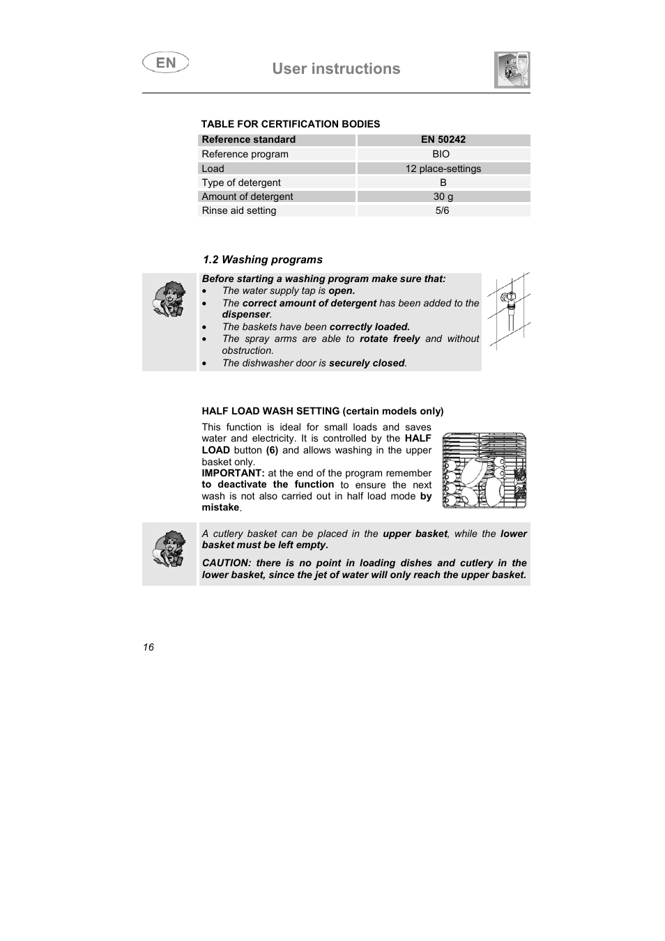 User instructions | Smeg WT112-1 User Manual | Page 5 / 38