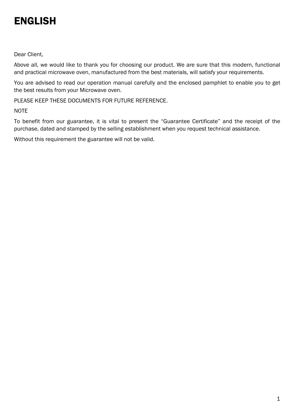 English | Smeg FME18EX User Manual | Page 3 / 25
