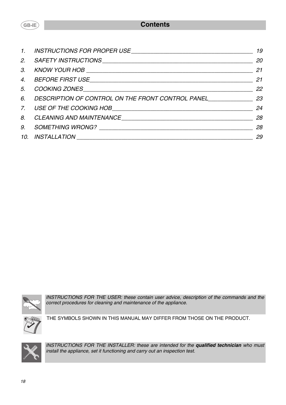 Smeg AP2640TC1 User Manual | 15 pages