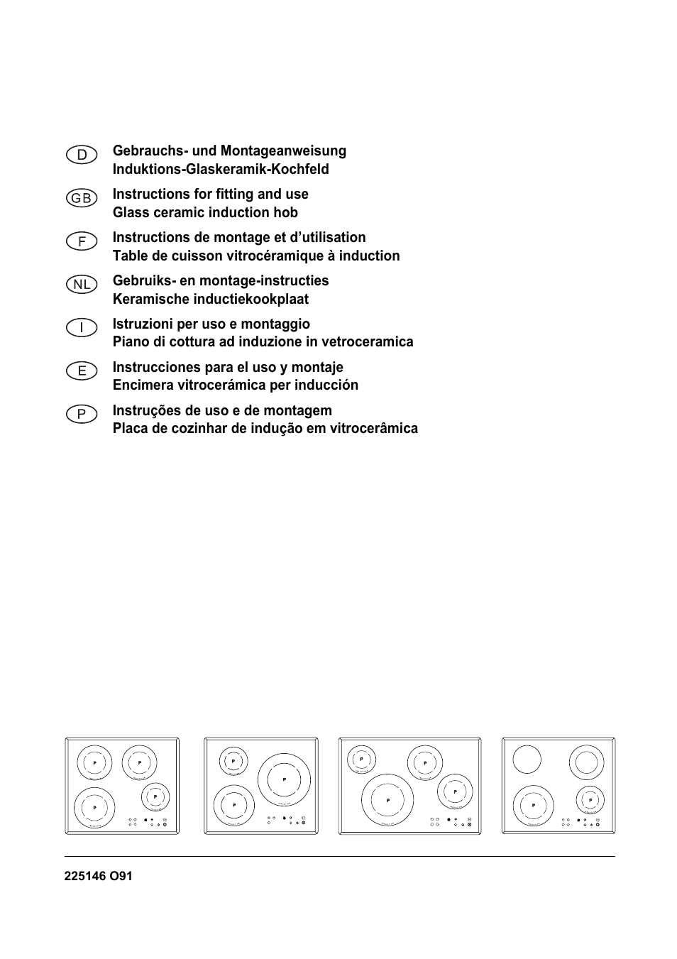Smeg Glass Ceramic Induction Hob SE2642ID2 User Manual | 17 pages