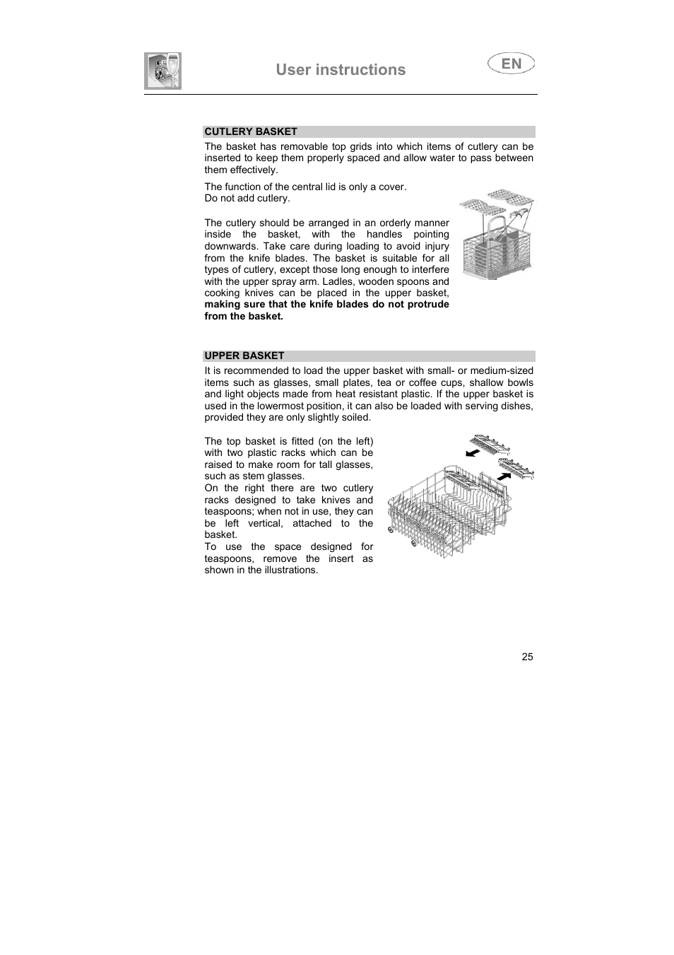 User instructions | Smeg 3LBA500 User Manual | Page 24 / 31