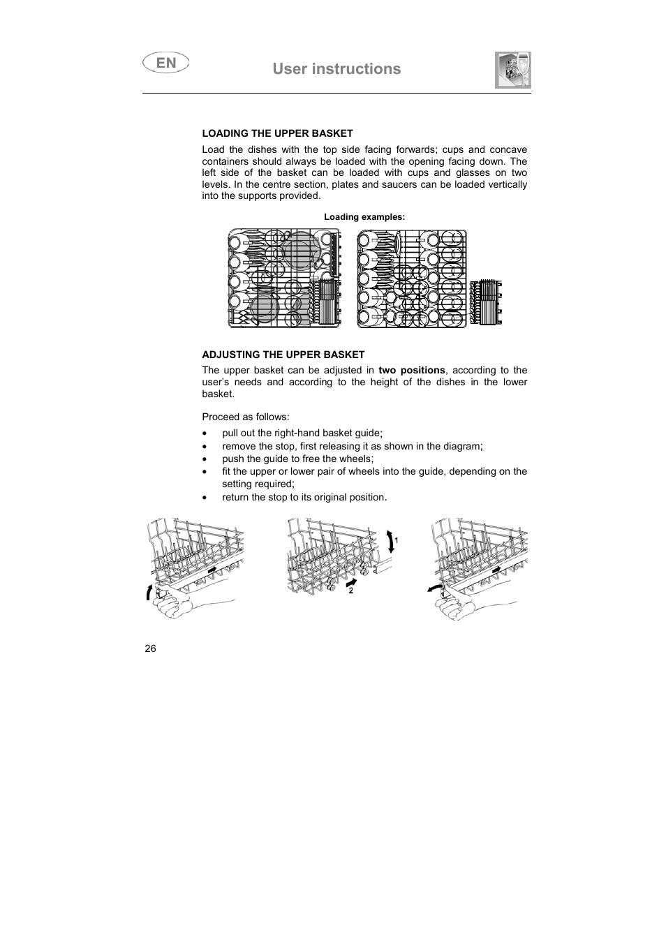 User instructions | Smeg 3LBA500 User Manual | Page 25 / 31