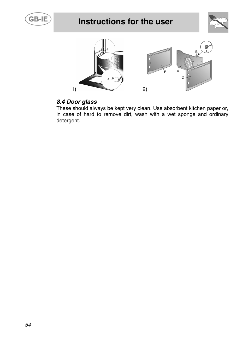 Instructions for the user | Smeg A42C-5 User Manual | Page 25 / 27