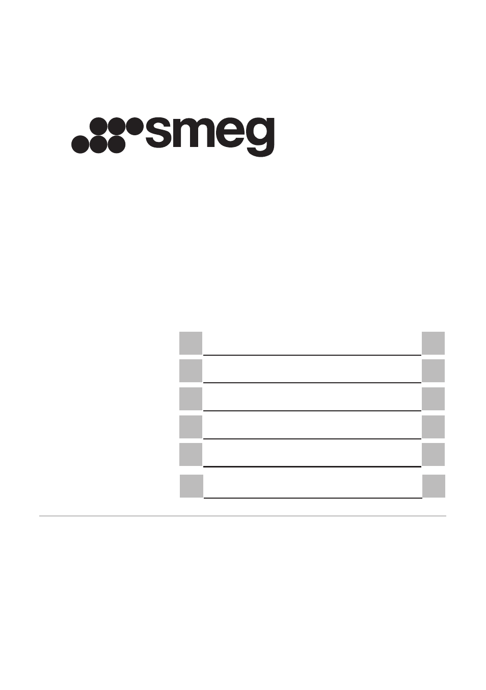 Smeg KSET96 User Manual | 44 pages